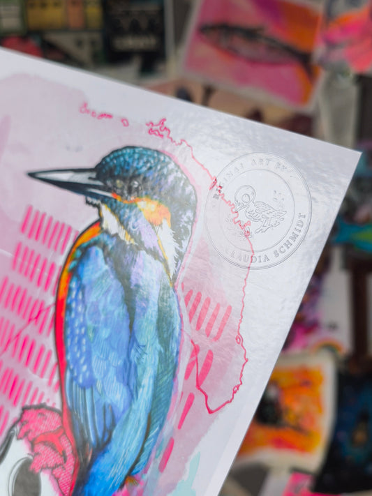 Kingfisher No. 01 art print detail