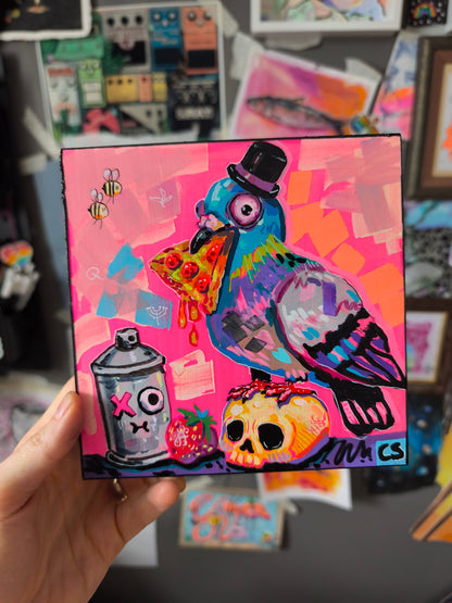 Weird Pigeon Original Art