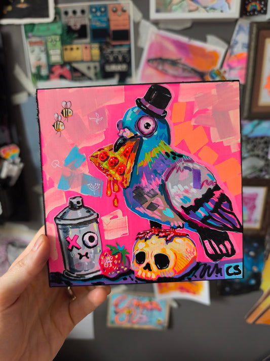 Weird Pigeon Original Art