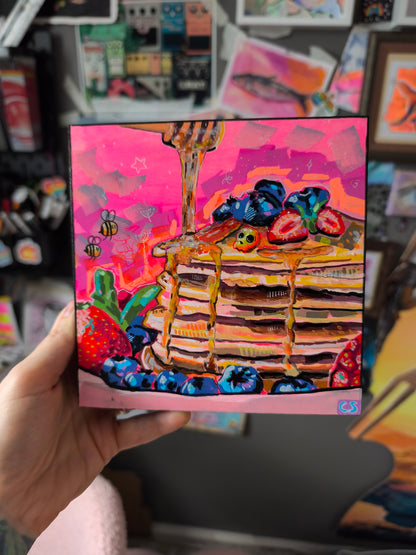 Pancakes and Bees Original Art