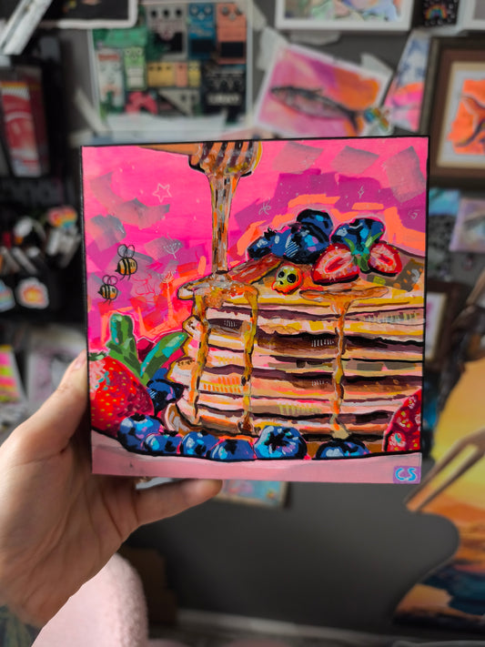 Pancakes and Bees Original Art