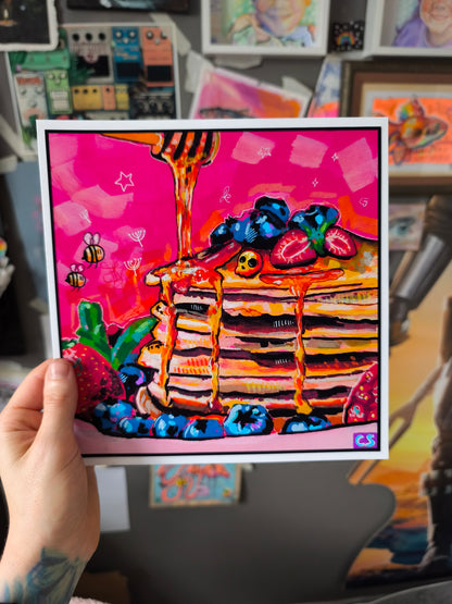 Pancakes and Bees Print