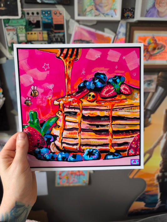 Pancakes and Bees Print