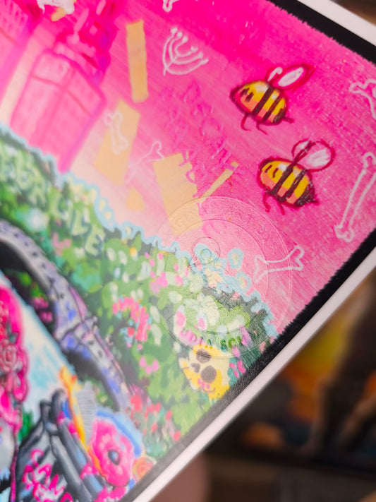 Cheesy Romance – Central Park Tauben-Liebe Kunstdruck