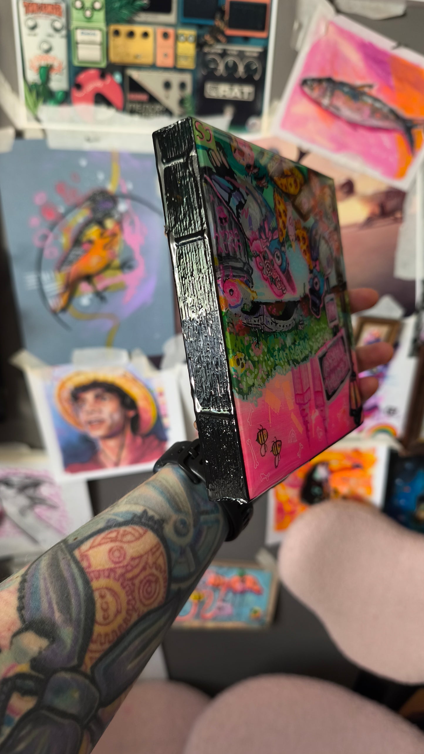 Cheesy Romance – Central Park Tauben-Liebe Originalkunstwerk