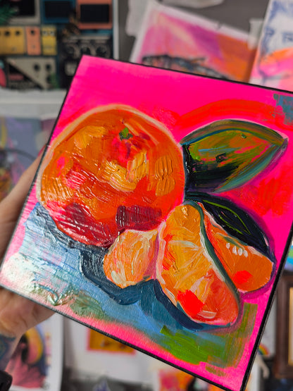 Clementine No. 04 original Food Study artwork studio photo