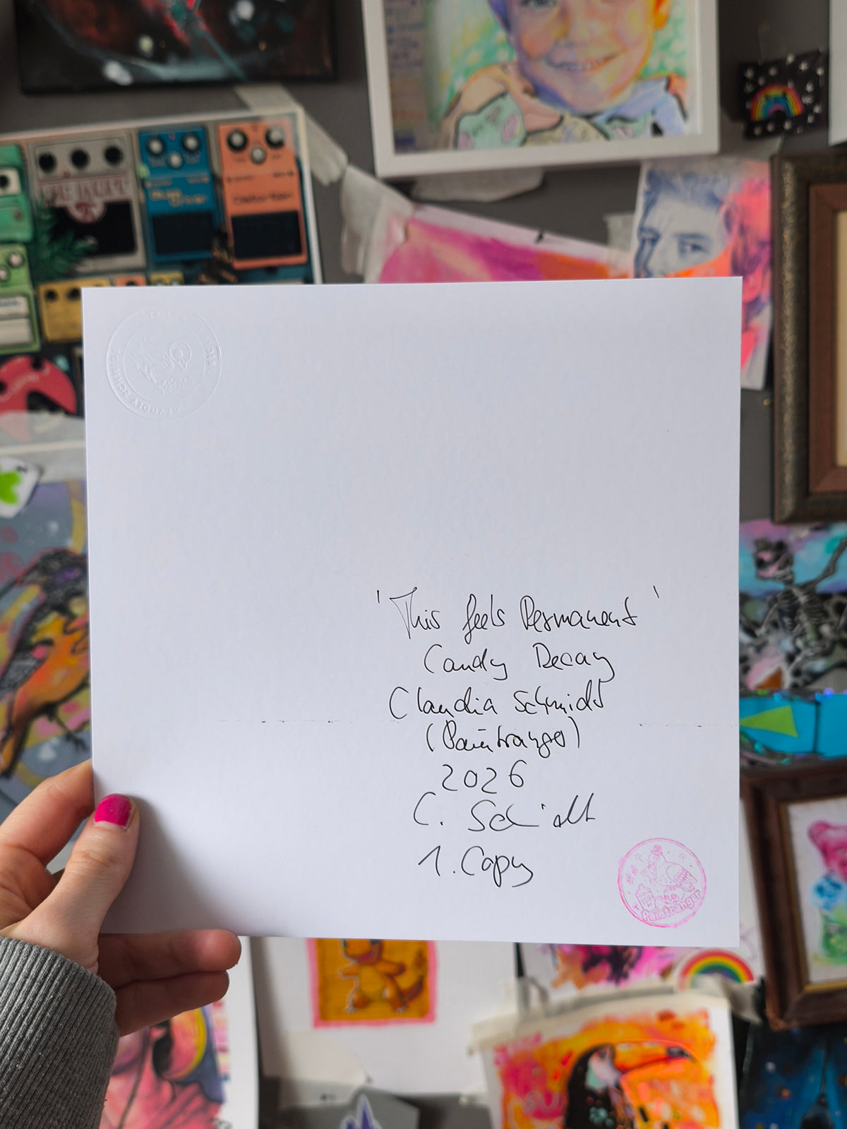 Well This Feels Permanent signed print detail