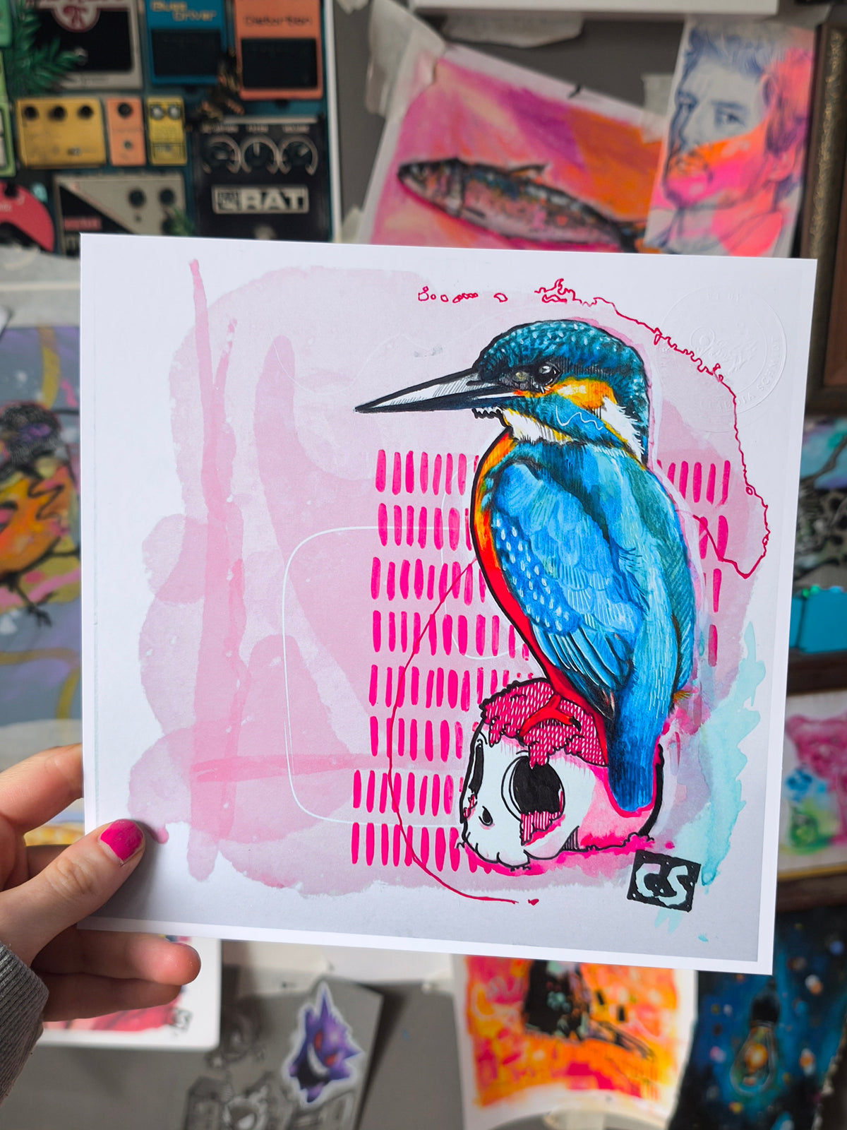 Kingfisher No. 01 hand-signed art print by Paintranger