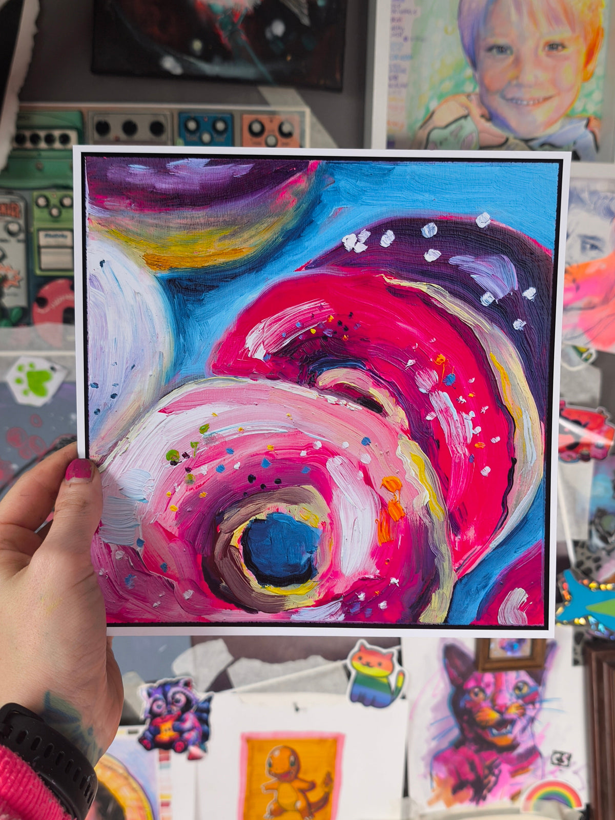 Donut No. 07 hand-signed Food Study art print by Paintranger