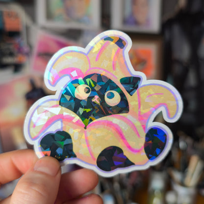 Banana Cat Sticker with glitter