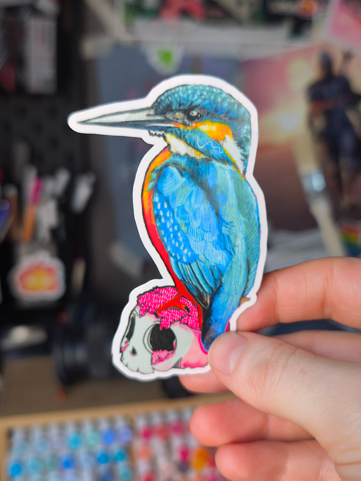 Kingfisher Sticker – laminated / laminiert
