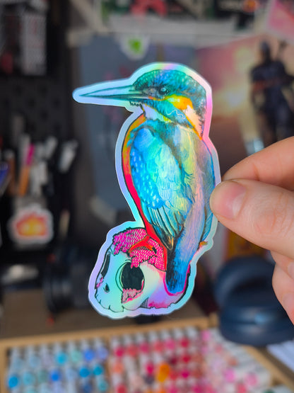 Kingfisher Sticker – holographic / Holo