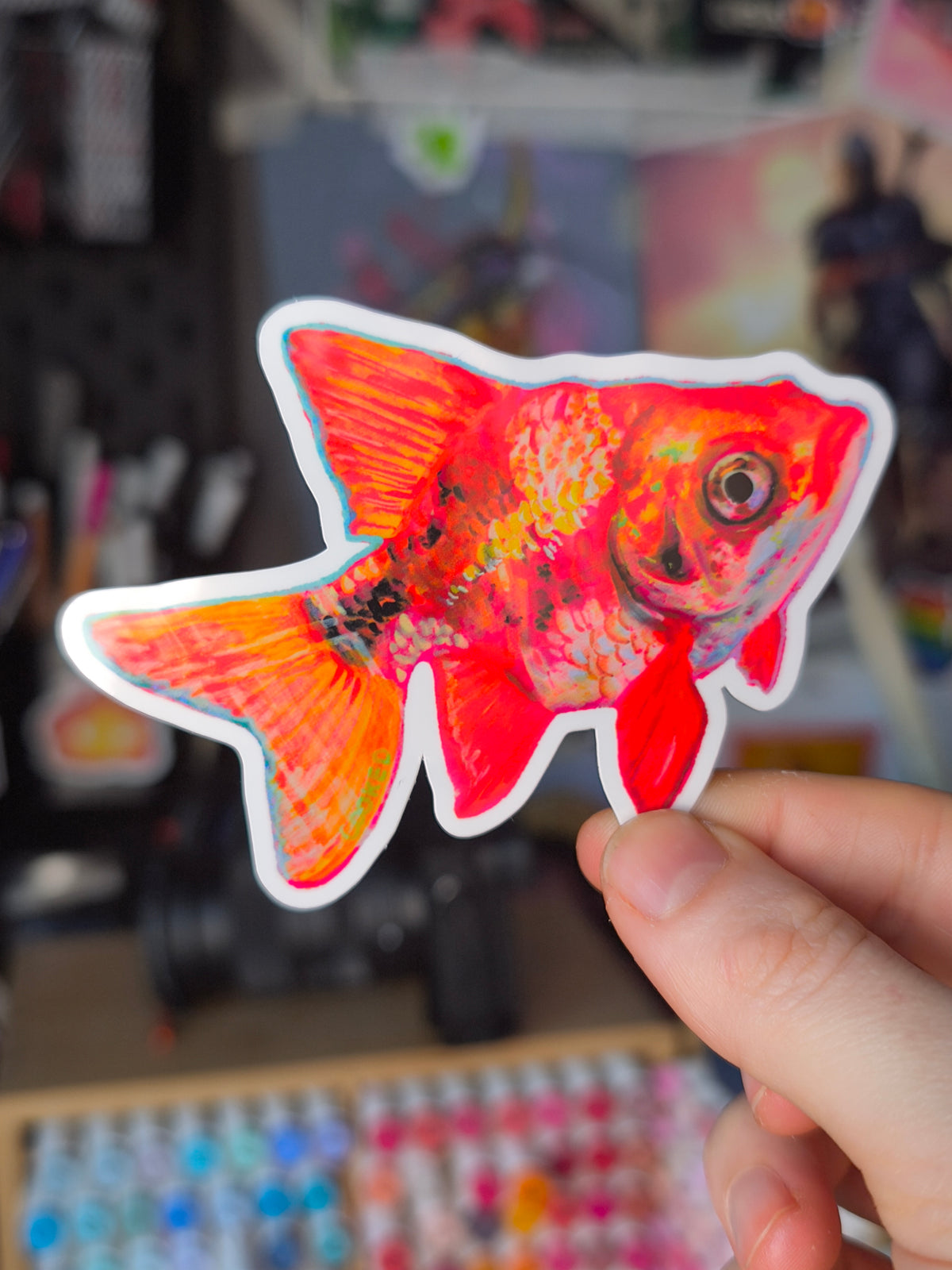 Fish Sticker – laminated / laminiert