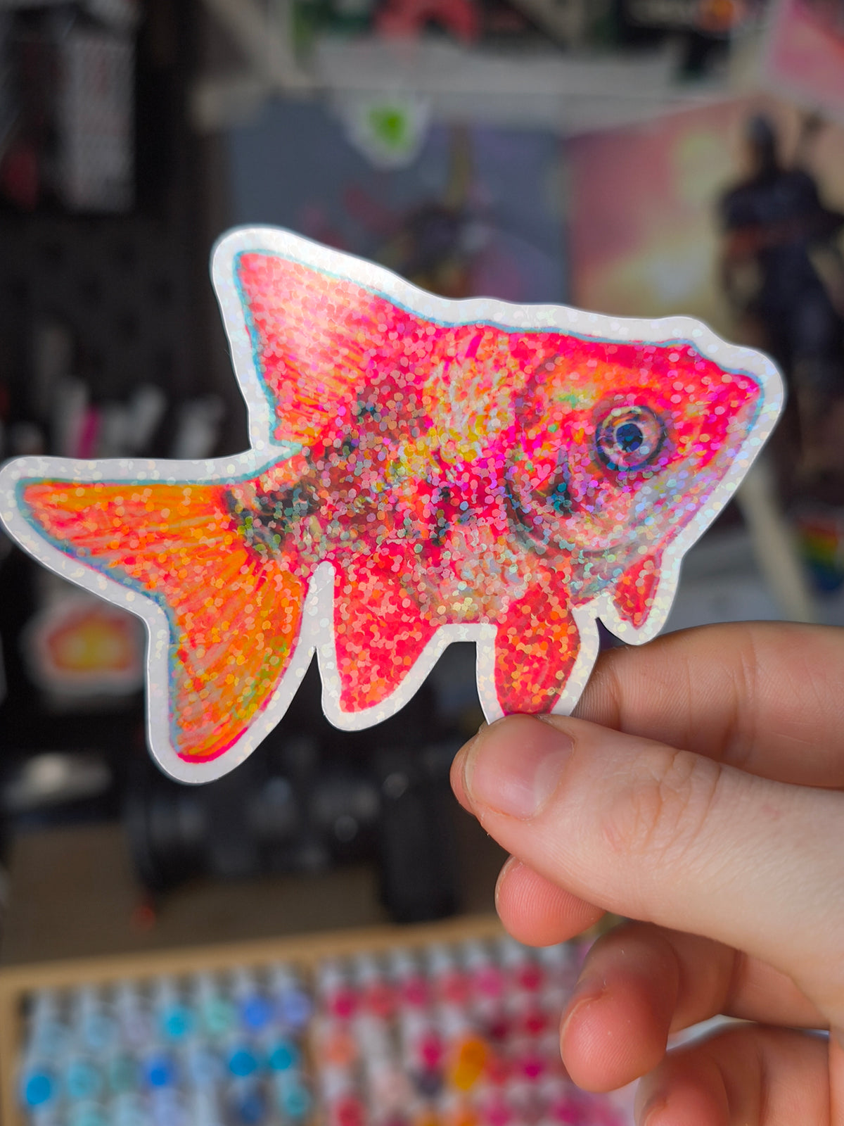 Fish Sticker – glitter / Glitzer