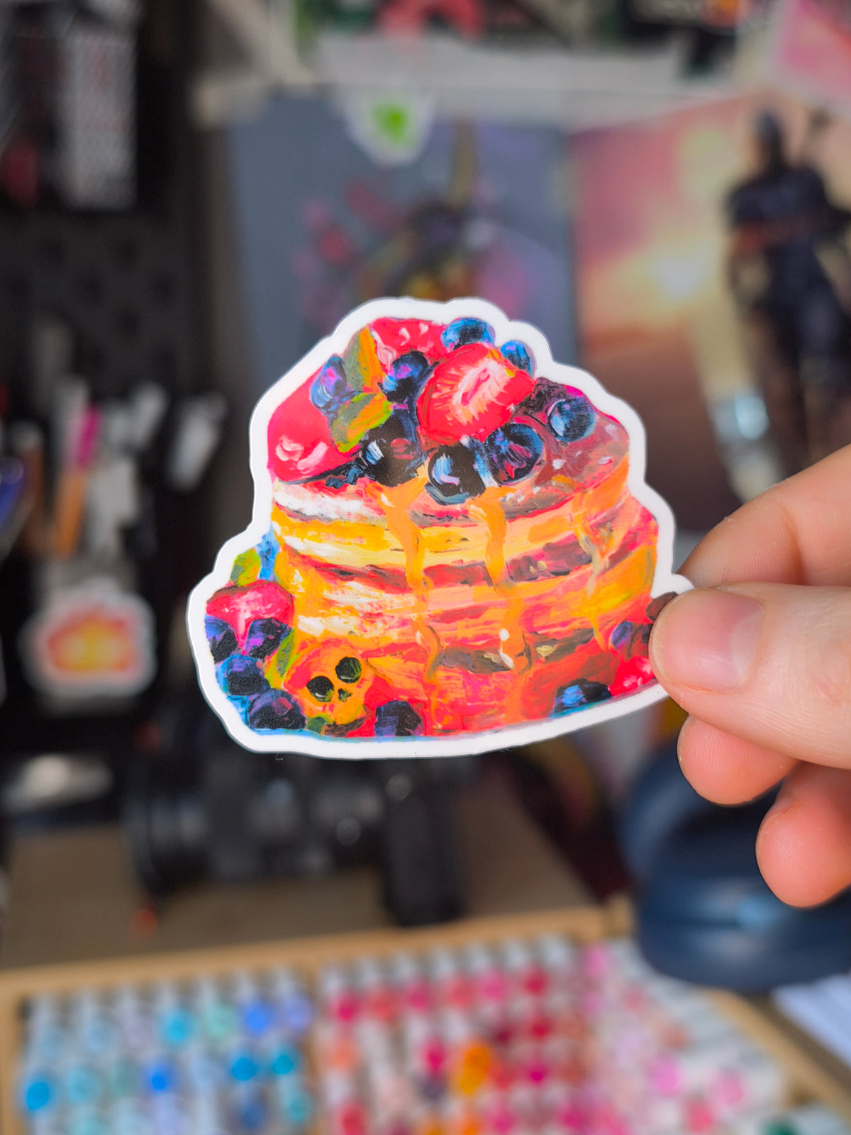 Pancakes Sticker – laminated / laminiert
