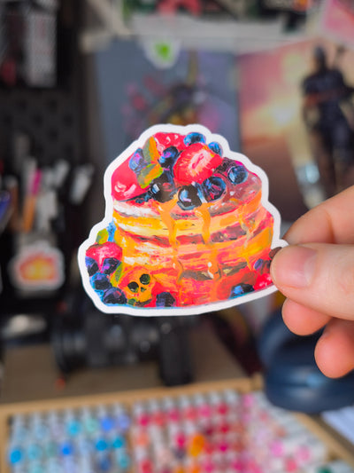 Pancakes Sticker – laminated / laminiert