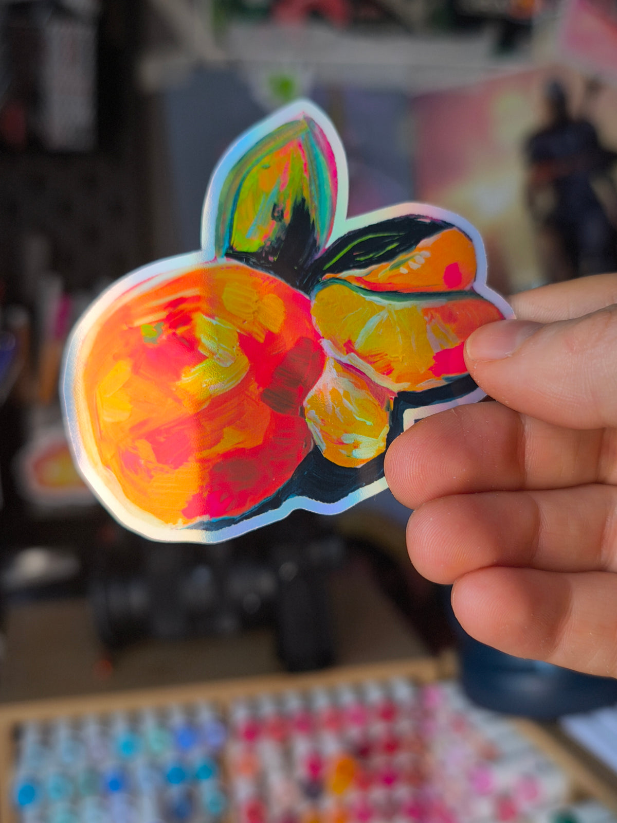 Orange Sticker – holographic / Holo