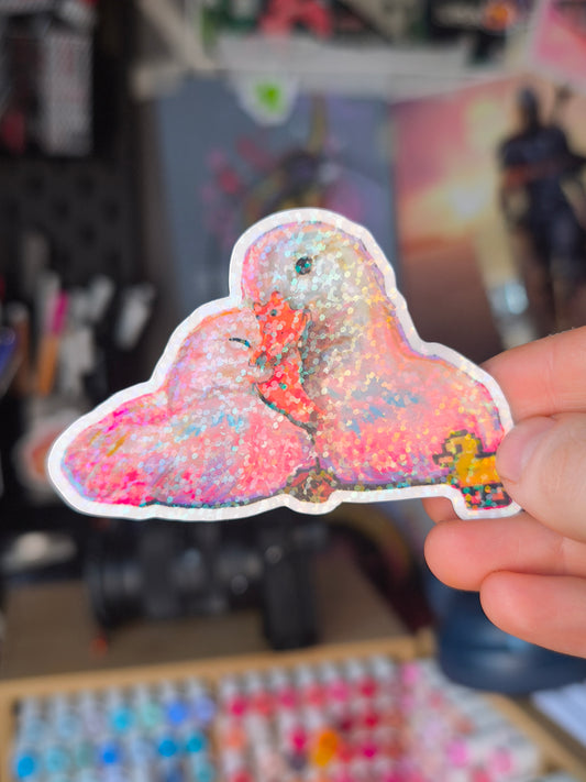 Duck Couple Sticker – glitter / Glitzer
