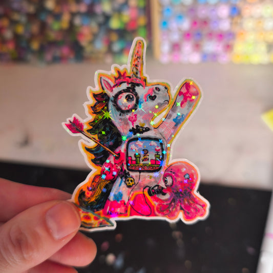 Unicorn Sticker – Glitter / Einhorn · Sticker – Glitzer