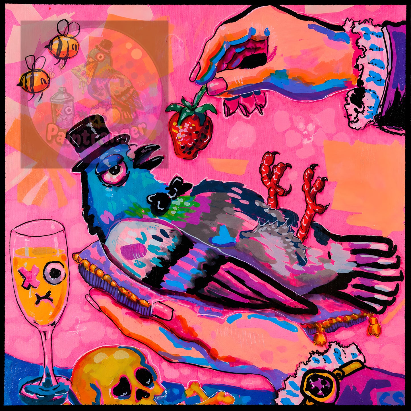 Indulgence and Decay printable art by Paintranger, vivid Candy Decay food imagery about pleasure, excess and impermanence.