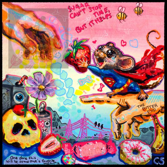 The Creation of Temporary Things printable art by Paintranger, vivid Candy Decay artwork about creation and impermanence.