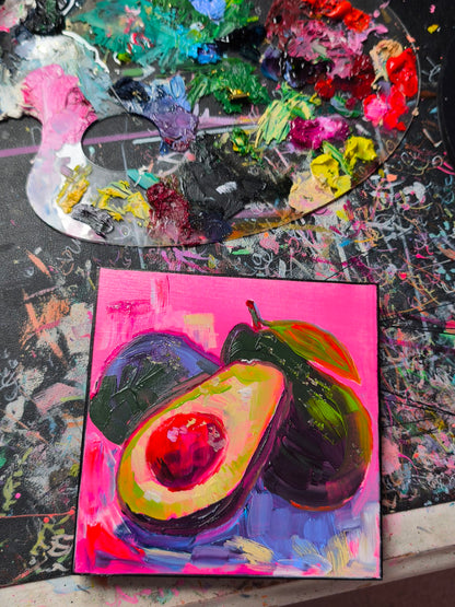 Avocado oil painting photographed in Paintranger's studio