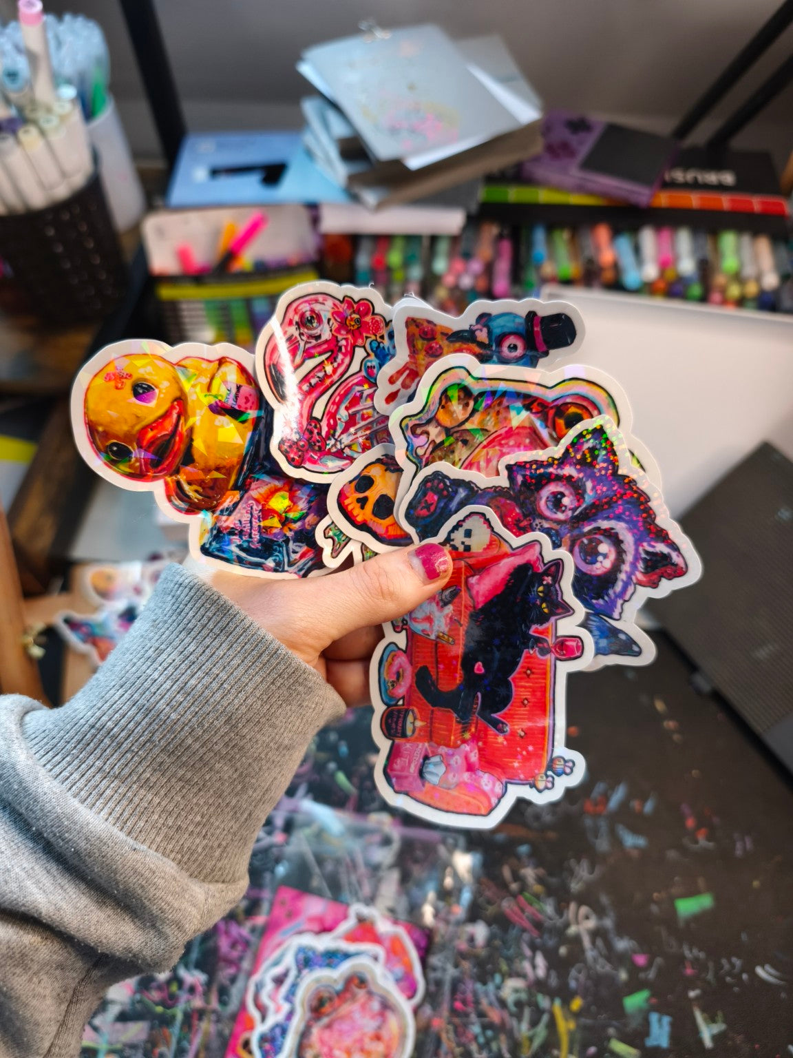 Handmade Paintranger glitter sticker pack