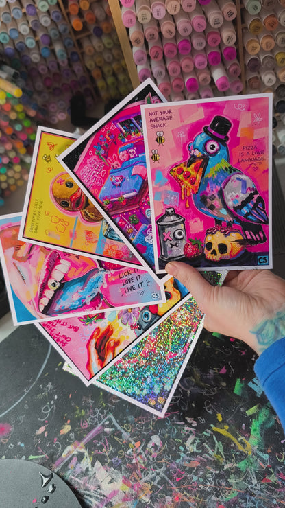 Video of original oil painting postcards by Paintranger