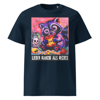 Lieber ranzig als rechts T-Shirt in French Navy – Vorderansicht
