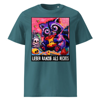 Lieber ranzig als rechts T-Shirt in Stargazer – Vorderansicht