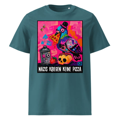 Keine Pizza für Nazis T-Shirt in Stargazer – Vorderansicht