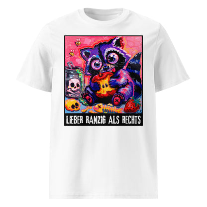 Lieber ranzig als rechts T-Shirt in White – Vorderansicht